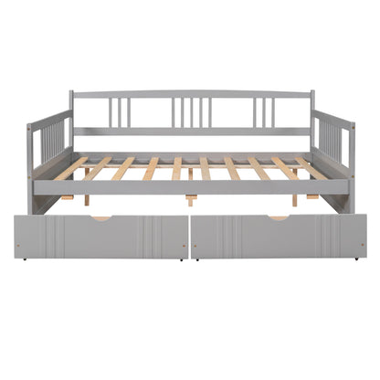 Full Size DayBed With 2 Drawers - Gray