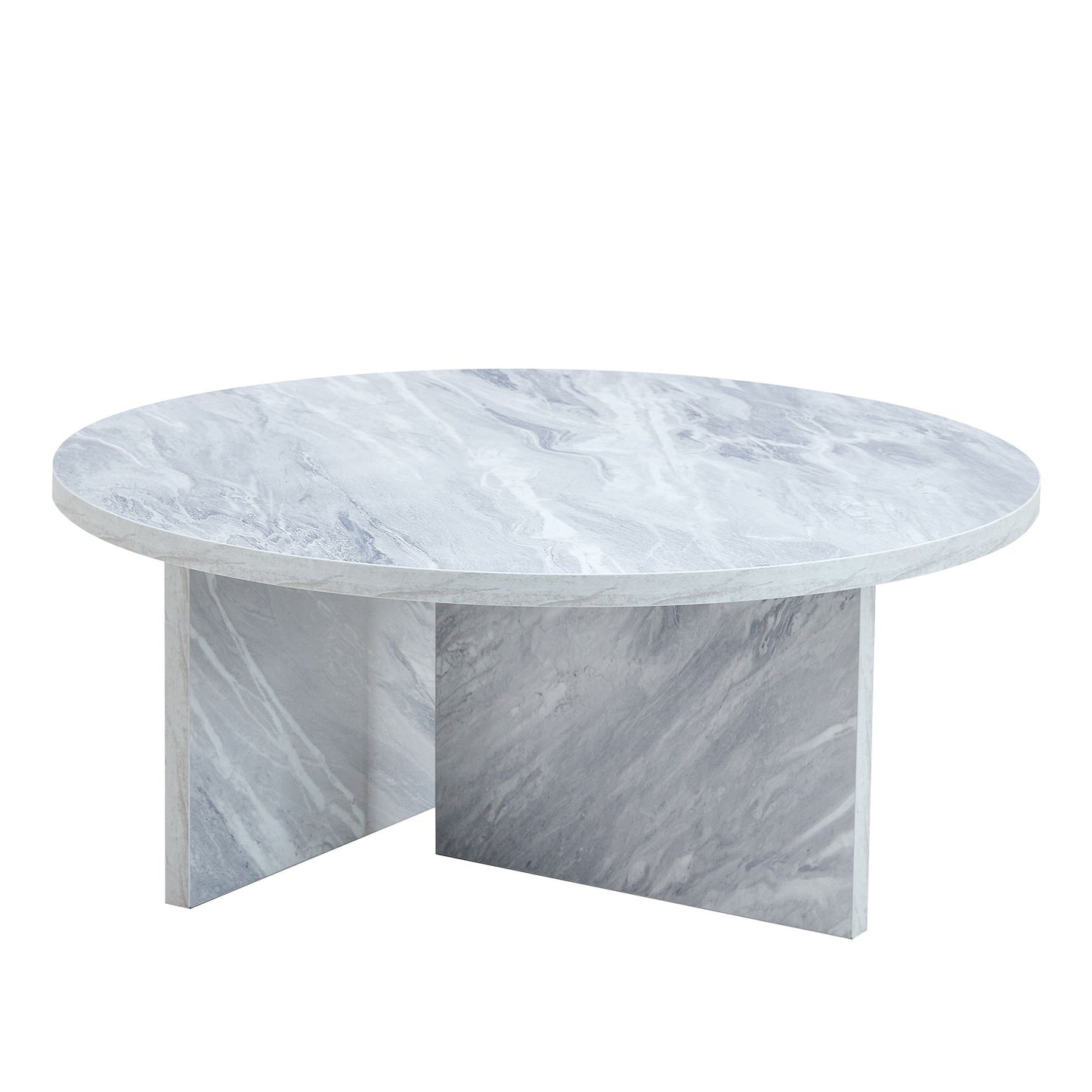 A Multi Style Decor Friendly Round Coffee Table, Featuring Modern Minimalism And Nordic Flair - White