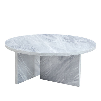 A Multi Style Decor Friendly Round Coffee Table, Featuring Modern Minimalism And Nordic Flair - White