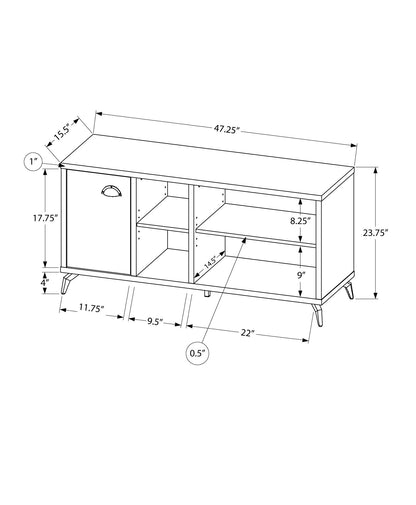 TV Stand, Console, Media Entertainment Center, Storage Cabinet, Convenient Design - Gray