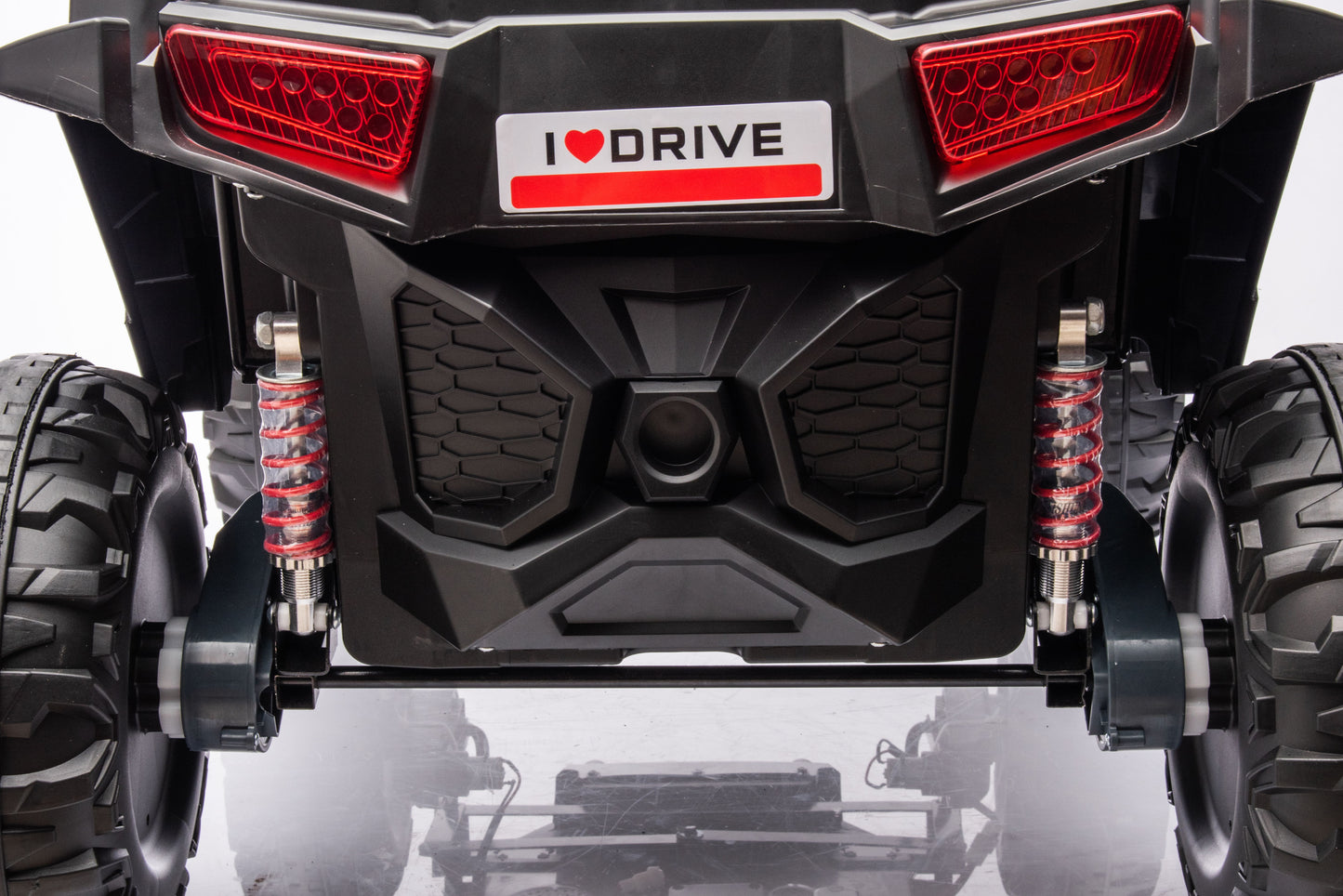 12V7A*1 30W*4 Four-Wheel Drive Leather Seat One Button Start, Forward And Backward, High And Low Speed, Music, Front Light, Power Display, Two Doors Can Open, 2.4G R / C, Seat Belt Four Wheel Absorber - Pink