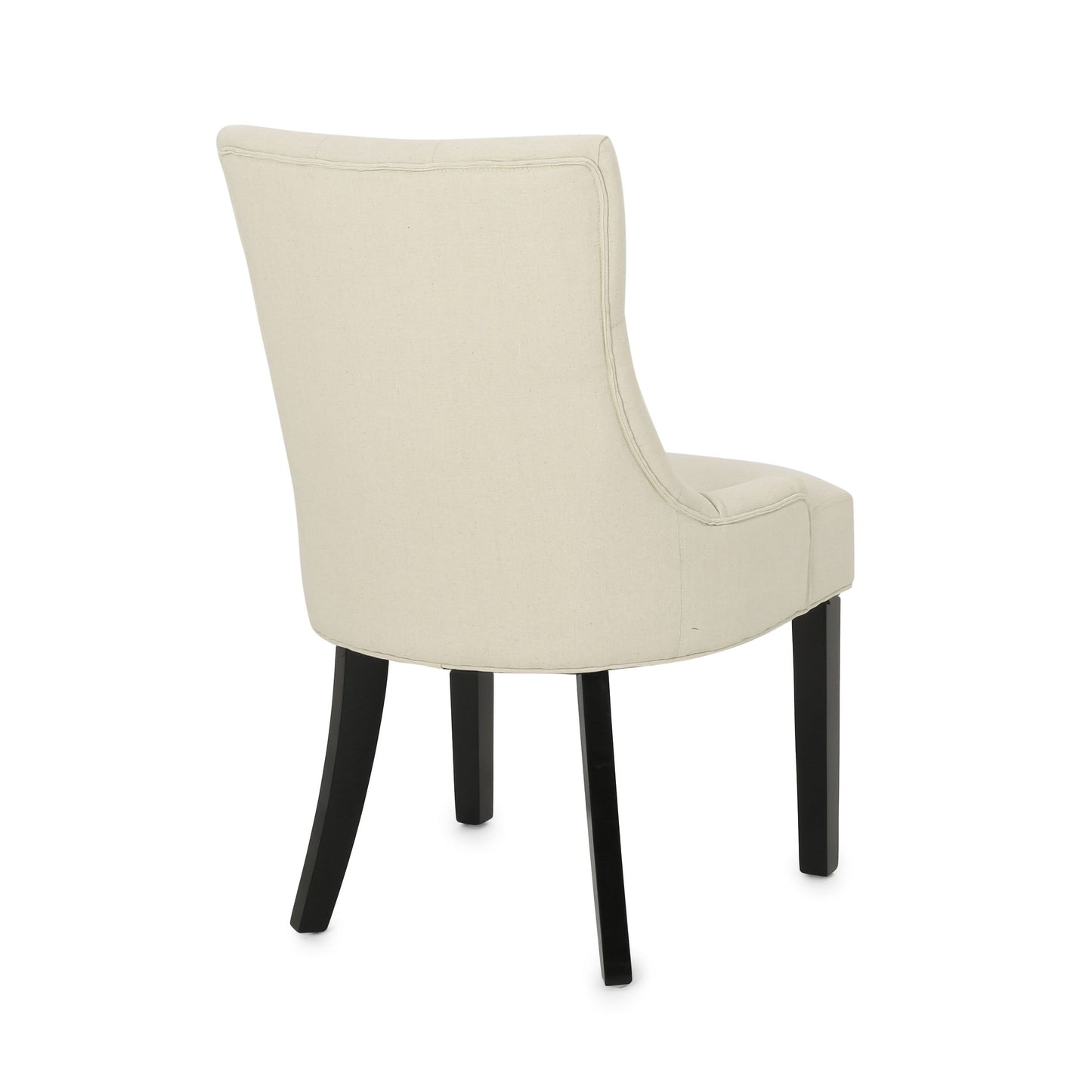 Cheney - Contemporary Dining Chair (Set of 2) Tufted Fabric Upholstery - Beige