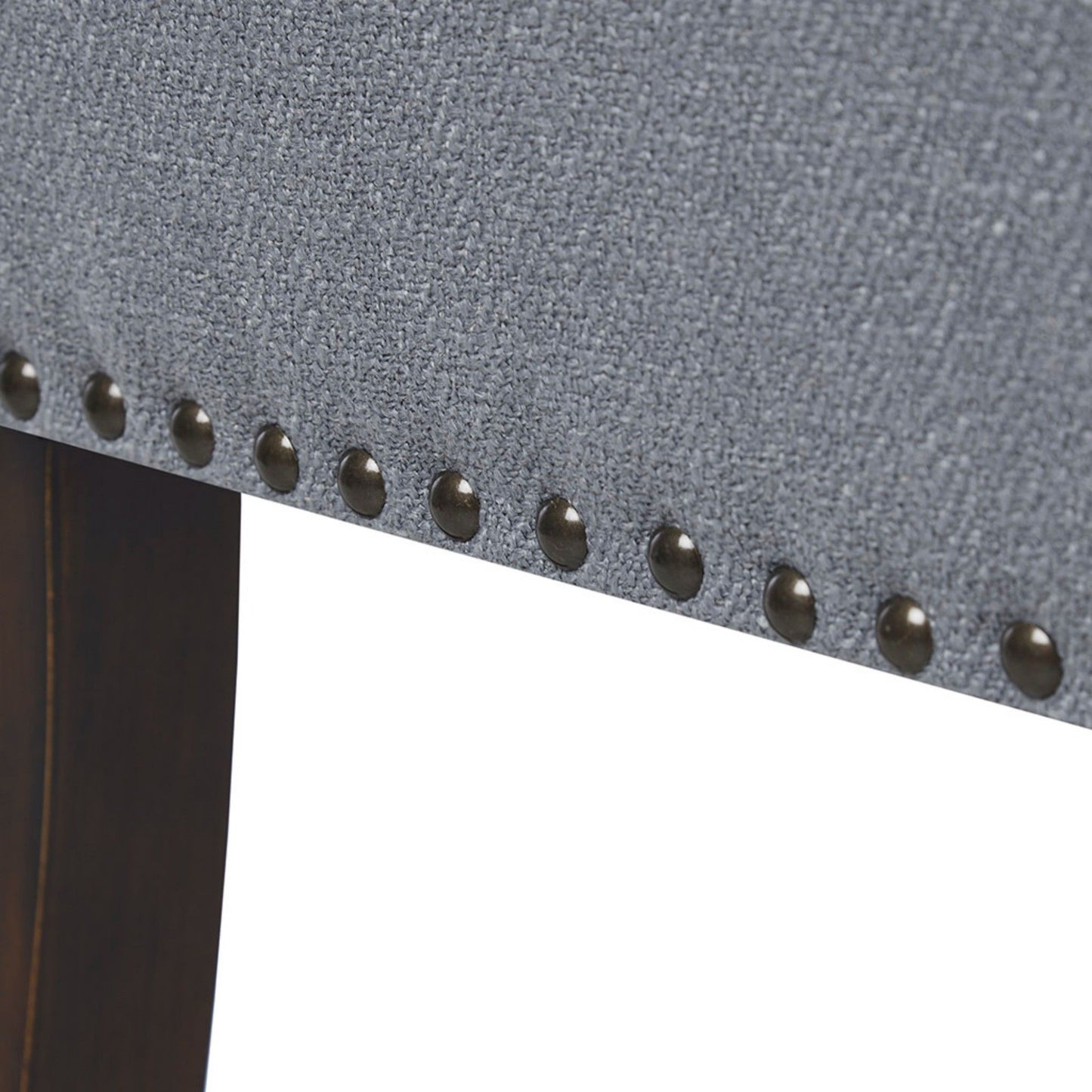 Accent Bench With Low Back And Flared Arms - Slate Blue