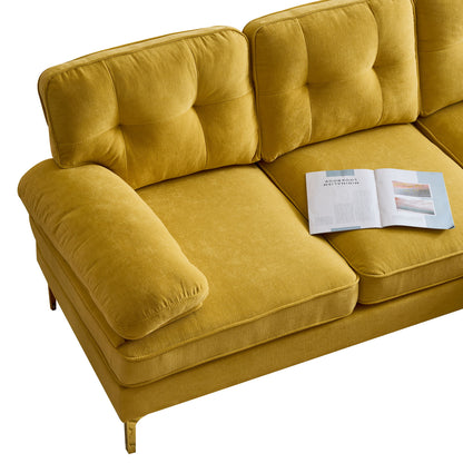 Modern L Shaped Sectional Sofa For Living Room Or Bedroom - Yellow