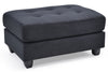 Sleek Contemporary Upholstered Ottoman - Black