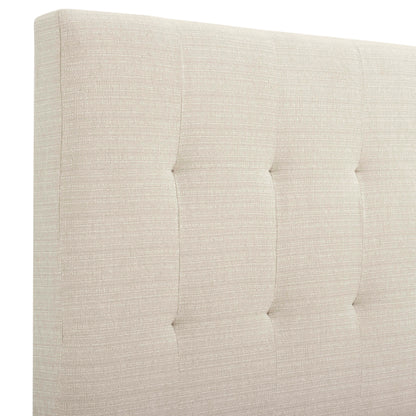 Queen Size Tufted Upholstered Platform Bed - Beige