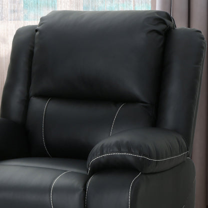 Wide Manual Swivel Standard Recliner - Black