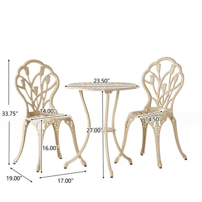 Nassau - Cast 3 Pieces Bistro Set - Sand