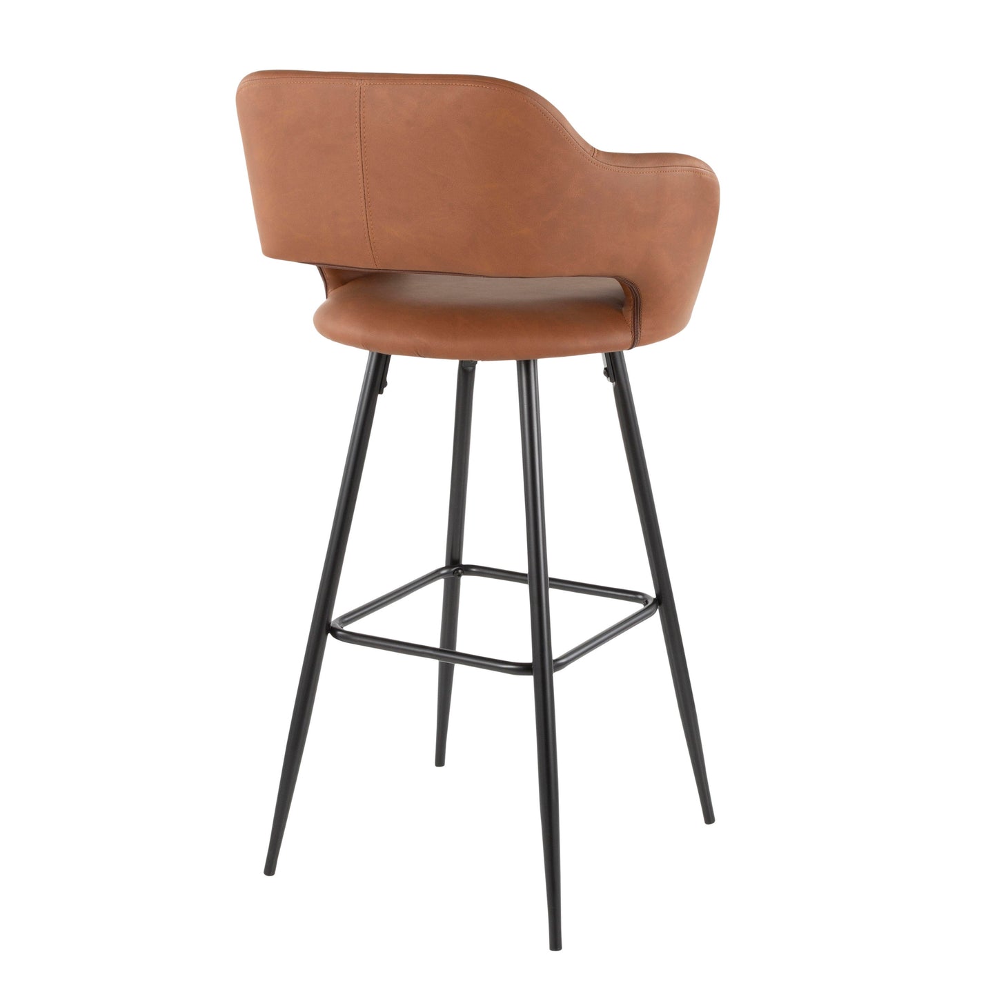 Margarite - Contemporary Barstool (Set of 2) - Black / Brown