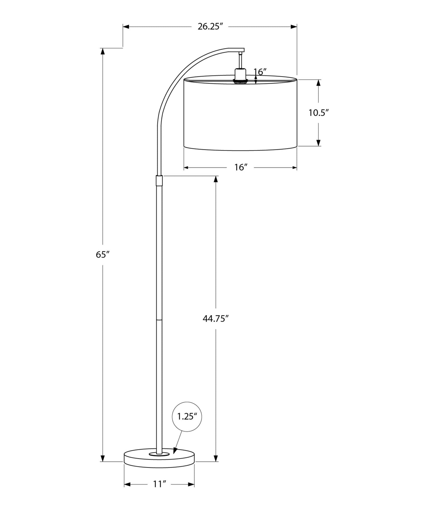 Floor Lamp Lighting - Gold / Beige