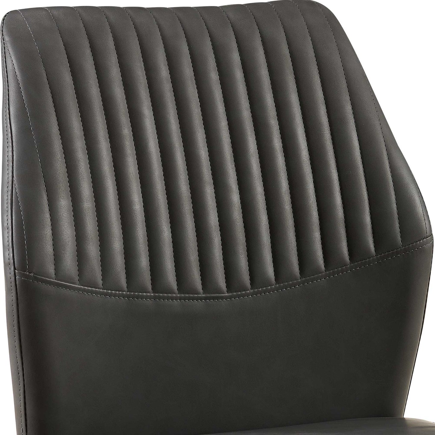 Dining Chairs Living Room Chair Modern Kitchen Armless Side Chair With Metal Legs (Set of 4) - Dark Gray
