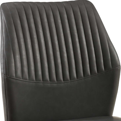 Dining Chairs Living Room Chair Modern Kitchen Armless Side Chair With Metal Legs (Set of 4) - Dark Gray