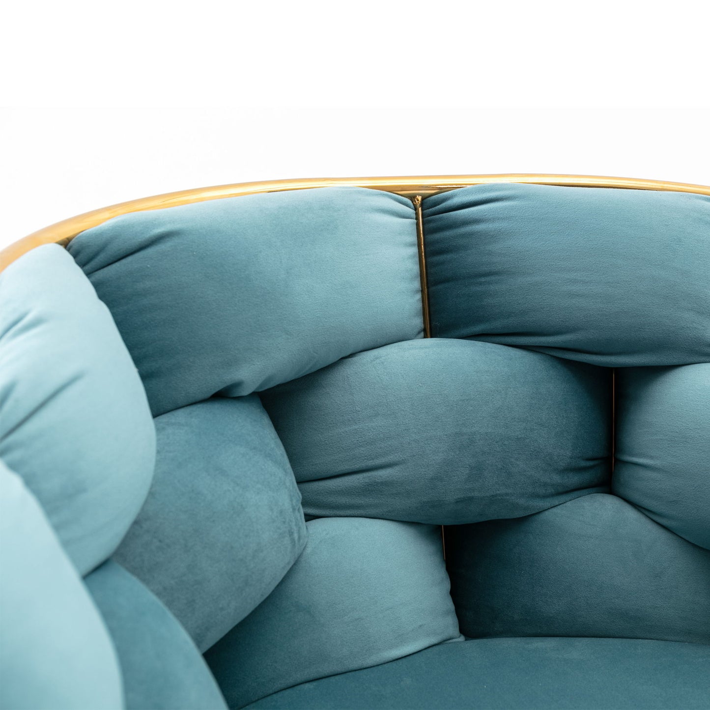 Luxury Modern Simple Leisure Velvet Single Sofa Chair Bedroom Lazy Person Household Dresser Stool Manicure Table Back Chair - Blue