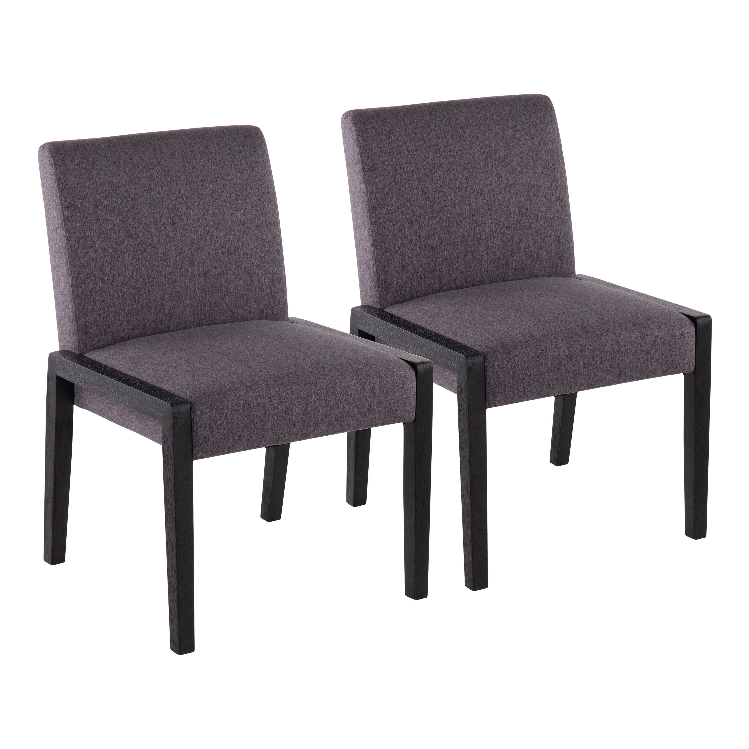 Carmen - Contemporary Chair (Set of 2) - Black / Gray