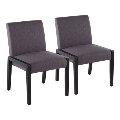 Carmen - Contemporary Chair (Set of 2) - Black / Gray