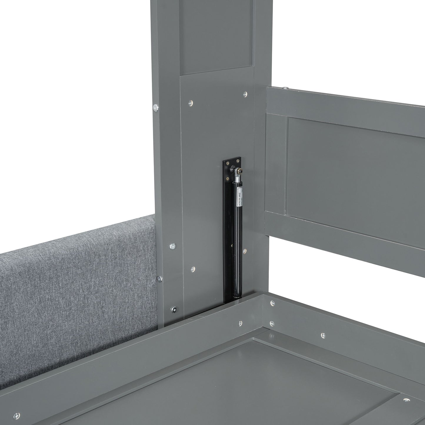 Full Size Murphy Wall Bed With Cushion - Gray