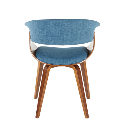 Vintage Mod - Mid-Century Modern Dining / Chair (Set of 2) - Walnut / Blue