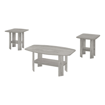 Table Set, Coffee, End, Side, Accent For Living Room, Transitional (Set of 3) - Gray