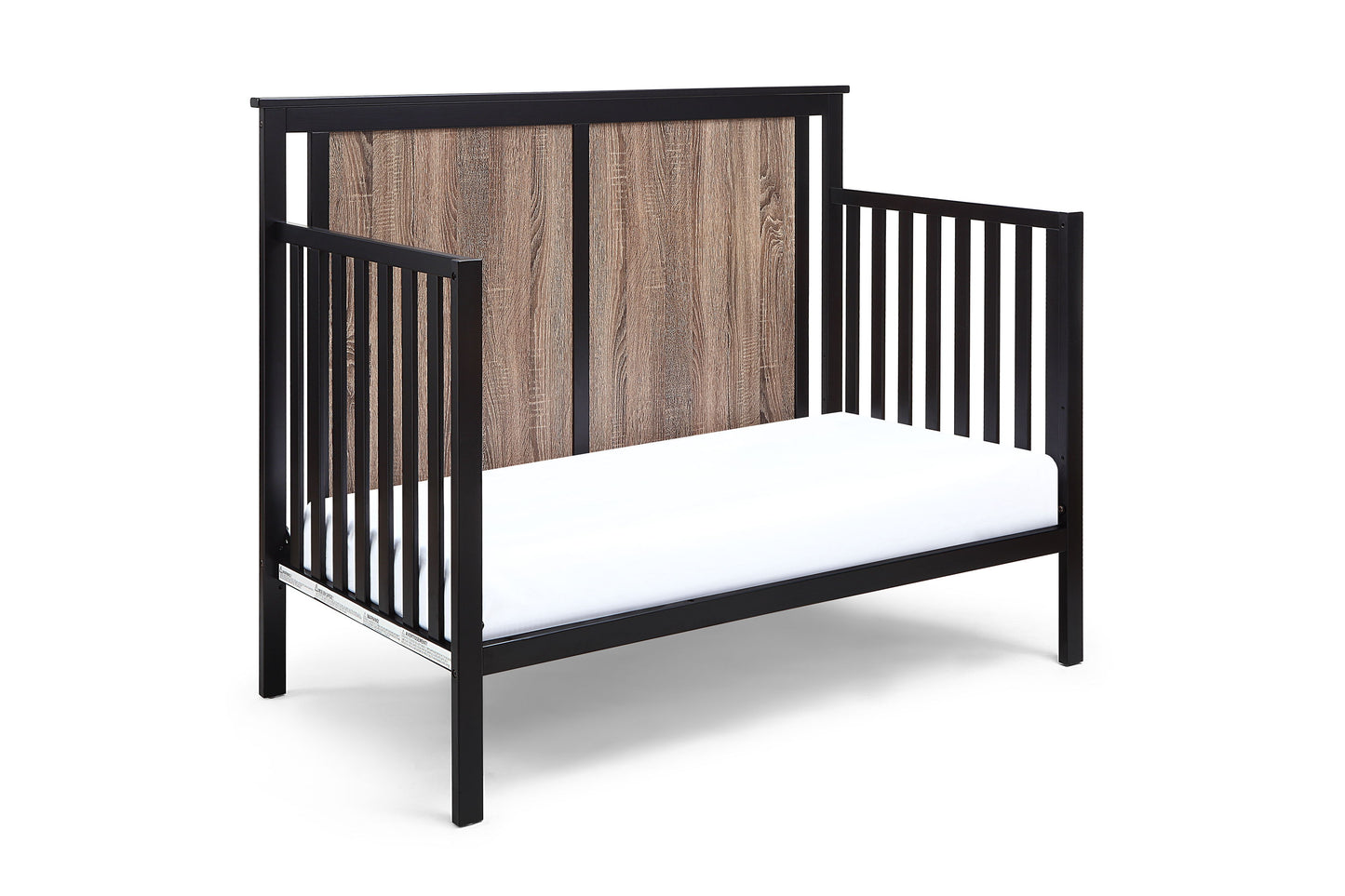 Connelly - 4 In 1 Convertible Crib - Black / Vintage Walnut