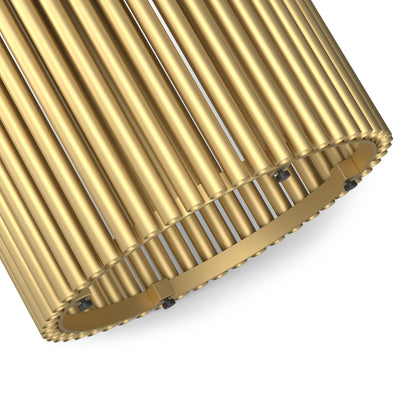 Demy - Metal And Wood Accent Table - Cognac / Gold