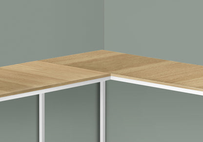 Computer Desk, Home Office, Corner, L Shape, Laptop, Contemporary & Modern - Natural