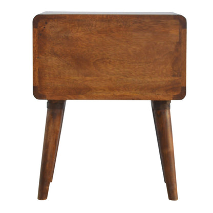 Curved Nightstand - Chestnut