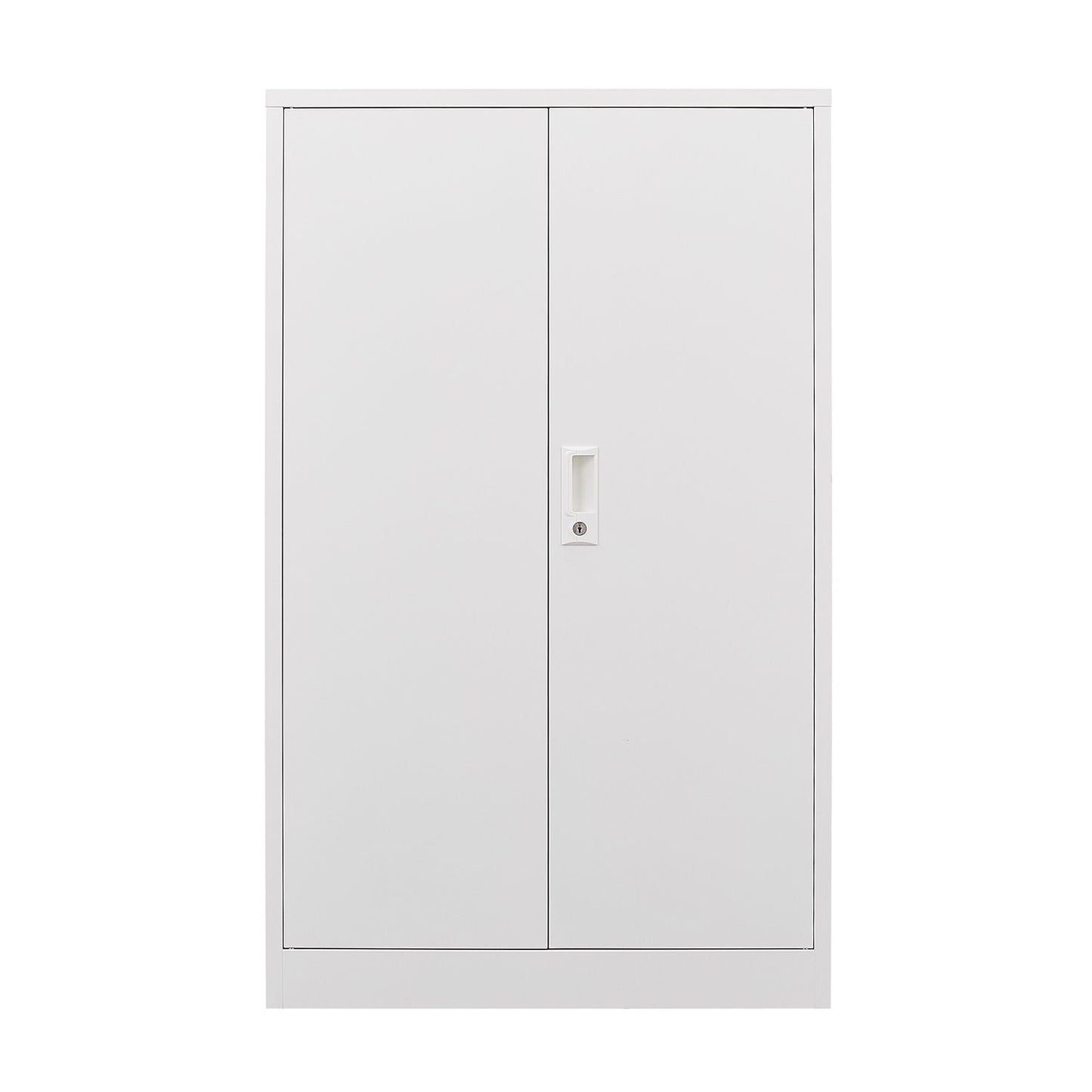 Metal Storage Cabinet With Locking Doors And Adjustable Shelf, Folding Filing Storage Cabinet, Folding Storage Locker Cabinet For Home Office, School, Garage - White