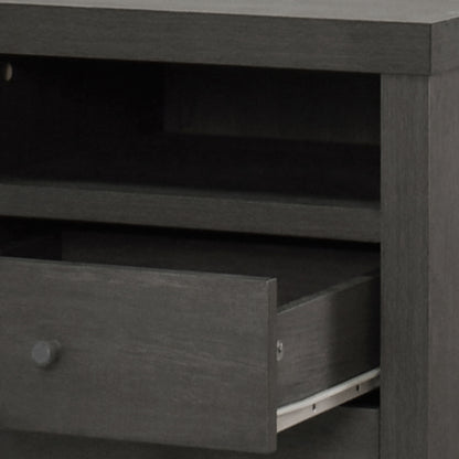 Nystrom - Mid Century Modern 2 Drawer Nightstand - Gray