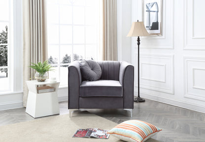 Contemporary Sloped Armchair - Gray