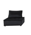 Anna - Velvet 5 Piece Sectional Sofa Ottoman - Black