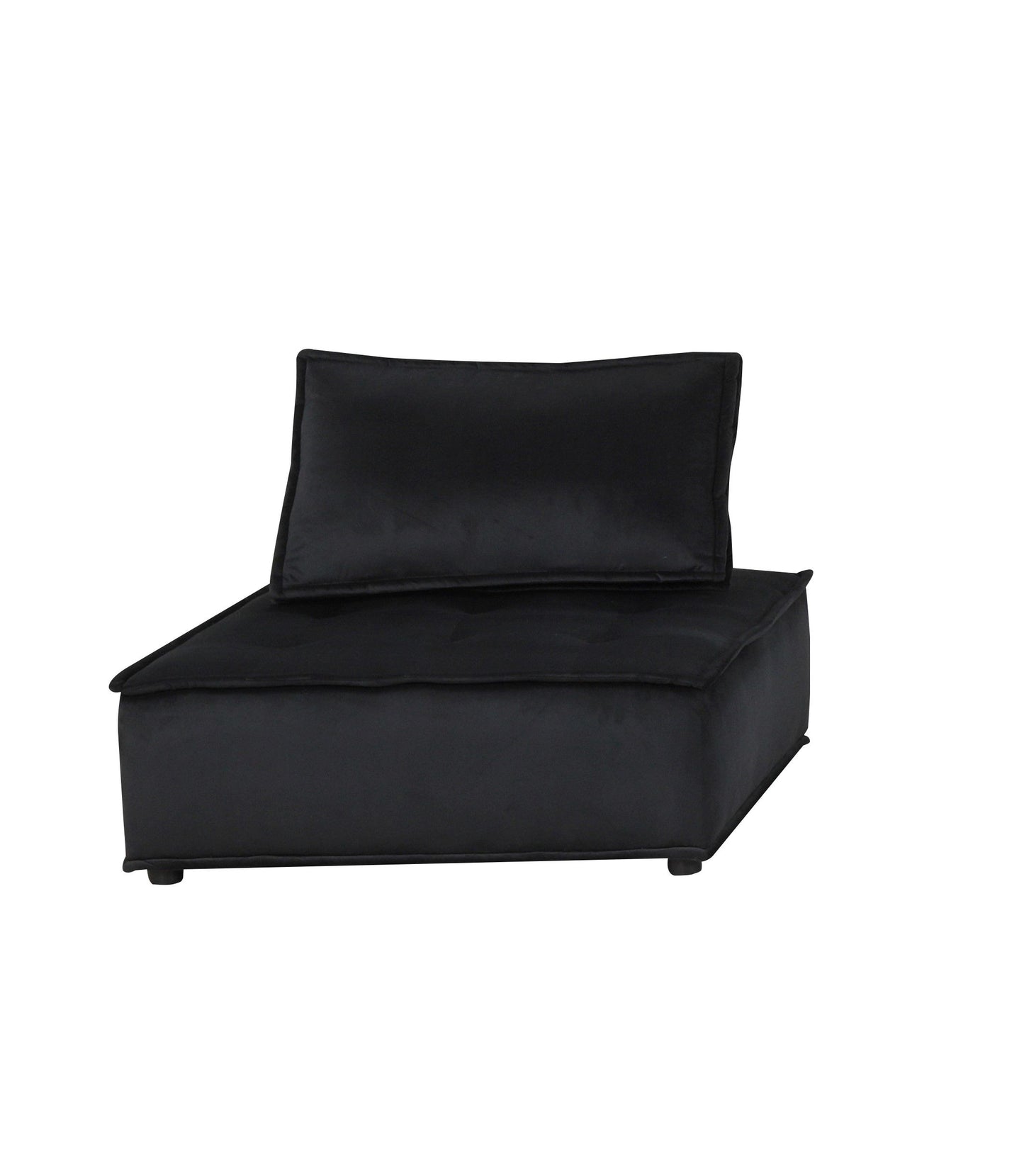 Anna - Velvet 5 Piece Sectional Sofa - Black