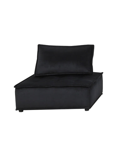 Anna - Velvet 5 Piece Sectional Sofa - Black