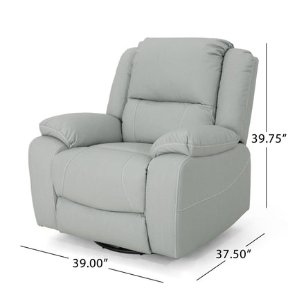 Wide Manual Swivel Standard Recliner - Light Gray