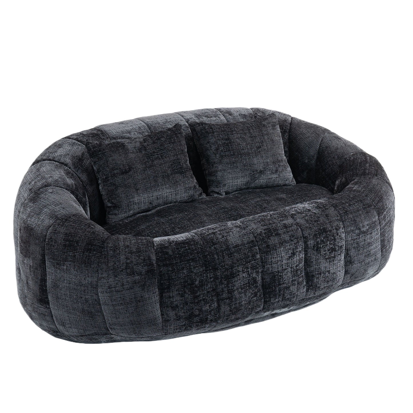 High Back Durable Comfort Bean Bag Sofa Couch For Adults And Kids - Black