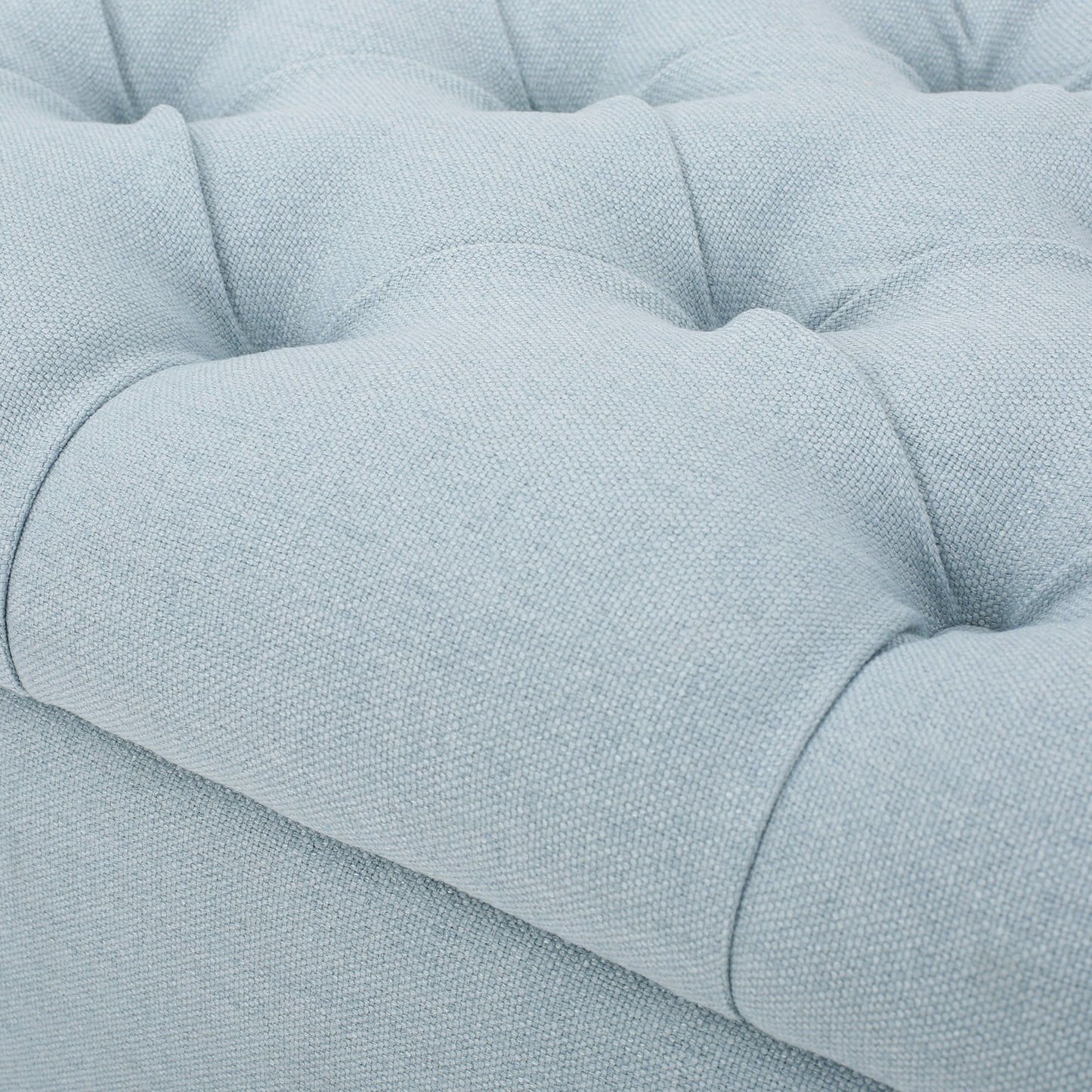 Glouster - Contemporary Storage Ottoman With Button Tufting - Blue