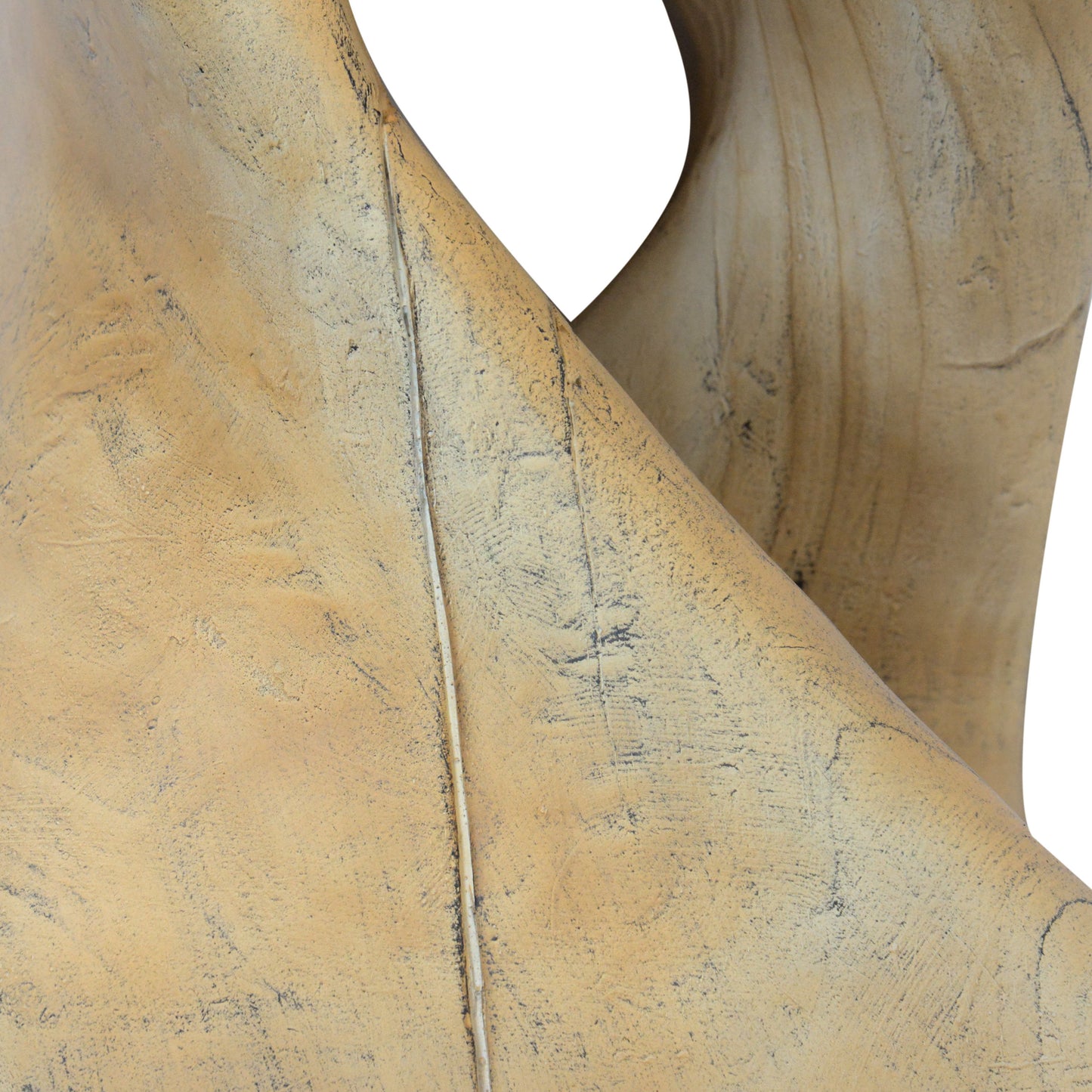 Mgo Twist Shape Side Table With Wood - Like Texture - Natural
