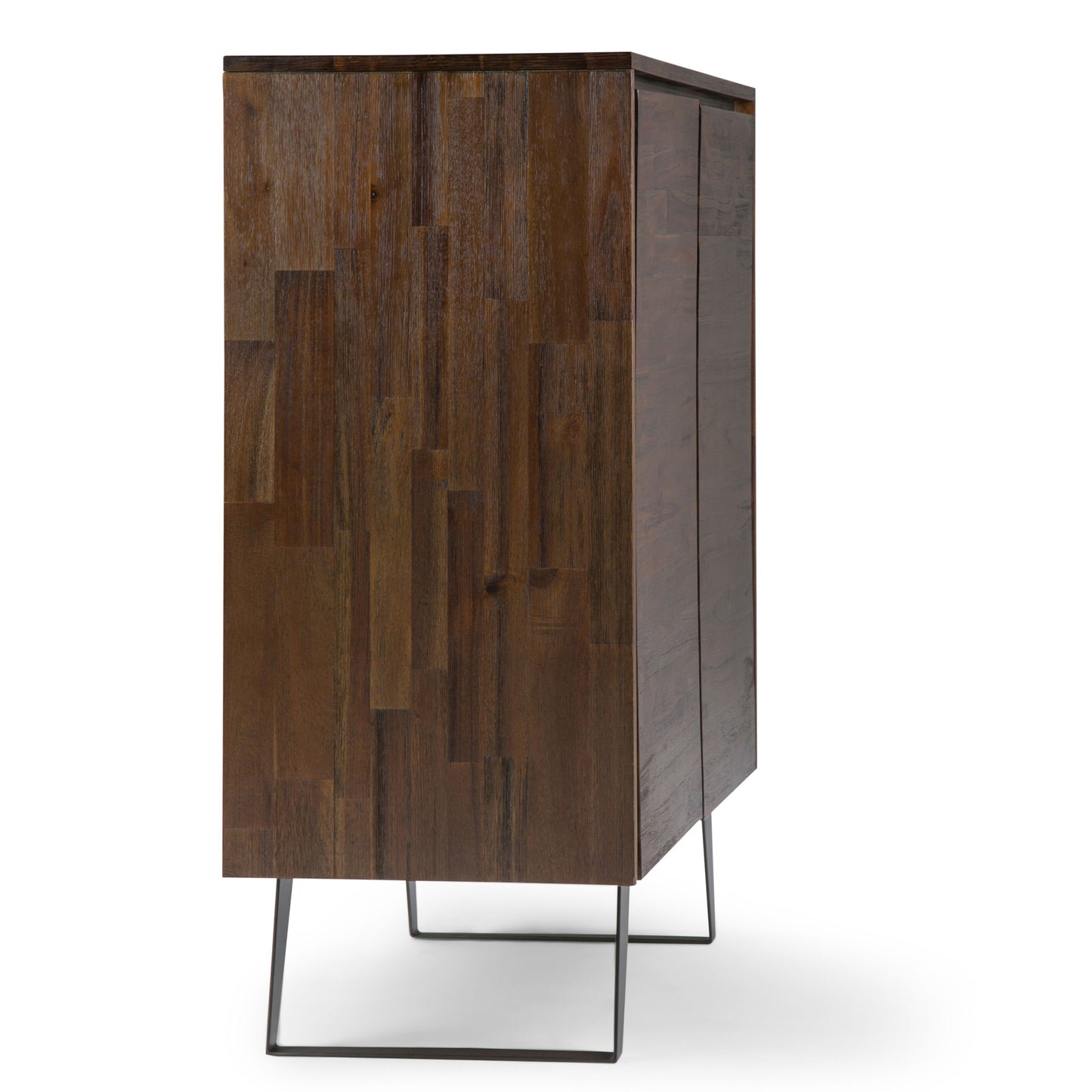 Lowry - Medium Storage Cabinet - Distressed Charcoal Brown