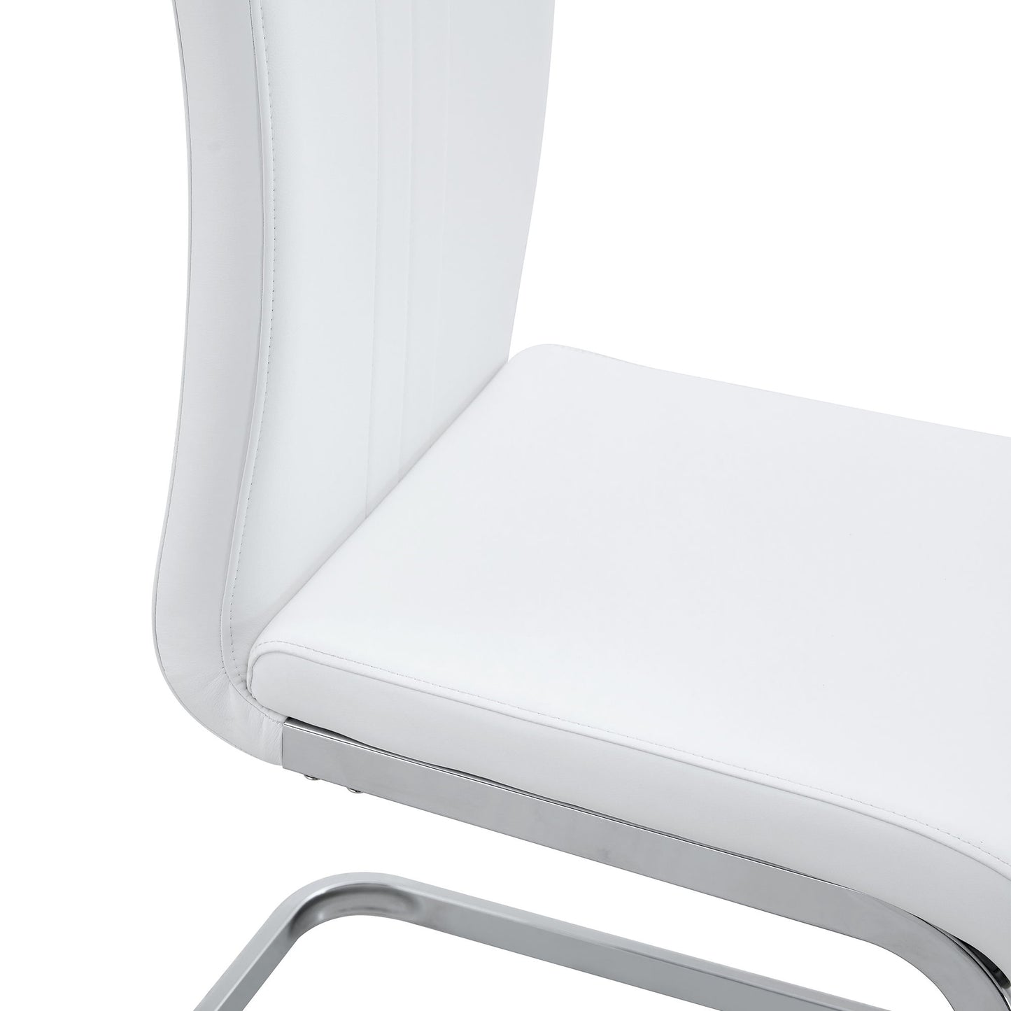 (Set of 4) Material Bow Shaped Chairs Adding Fashion To Minimalist And Contemporary Home Styles - White