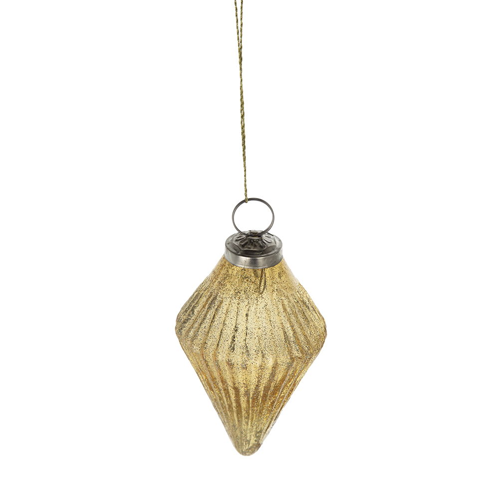 Christmas Ornaments, Glass Decorative Hanging Ball Christmas Tree Ornaments For Holiday Party Decorations (Set of 6) - Gold