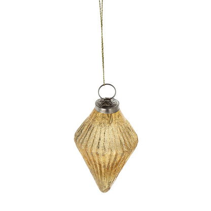 Christmas Ornaments, Glass Decorative Hanging Ball Christmas Tree Ornaments For Holiday Party Decorations (Set of 6) - Gold