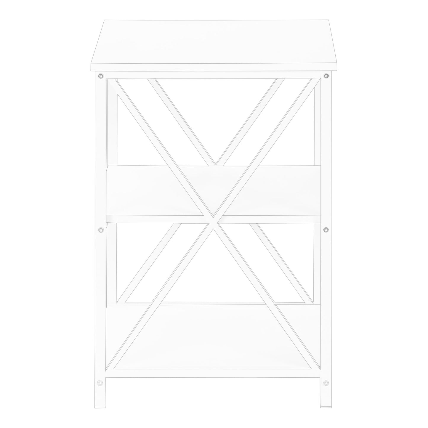 Accent Table, Side Contemporary And Modern - White