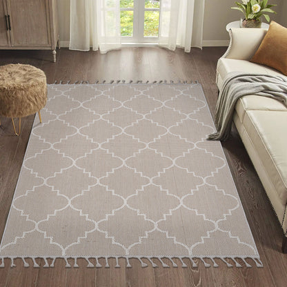 Guros - 5' X 7' Trellis Indoor / Outdoor Area Rug - Ivory