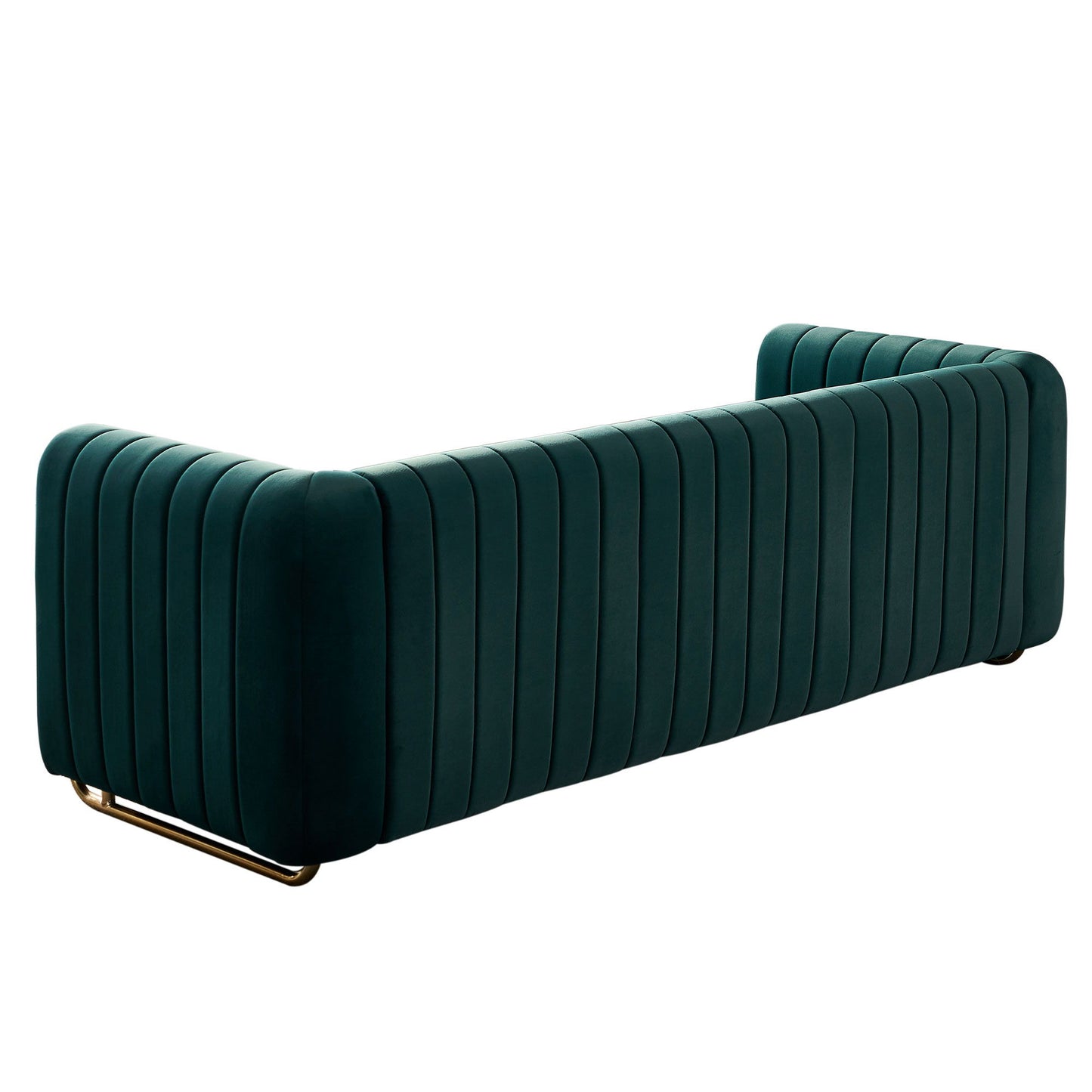 Contemporary Velvet Sofa Couch For Living Room - Green