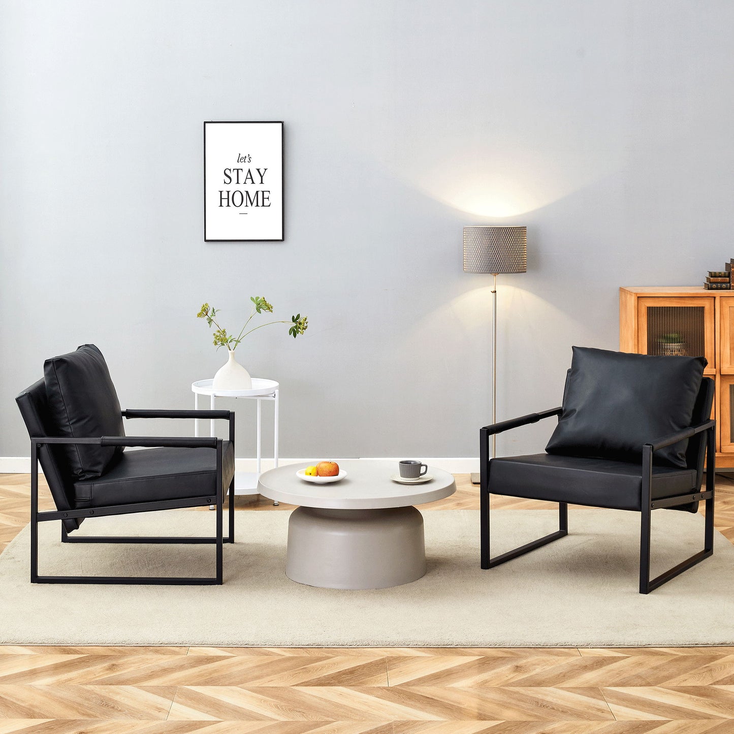 Classic Metal Frame Sofa Ergonomically Designed, A Perfect Blend Of Modern And Industrial Styles - Black