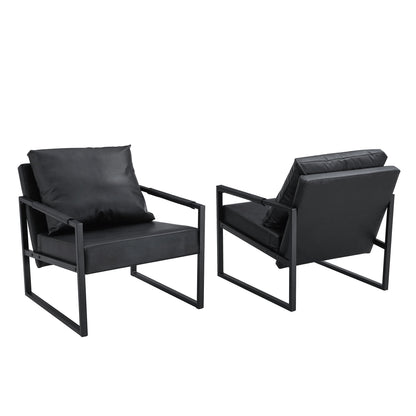 Classic Metal Frame Sofa Ergonomically Designed, A Perfect Blend Of Modern And Industrial Styles - Black