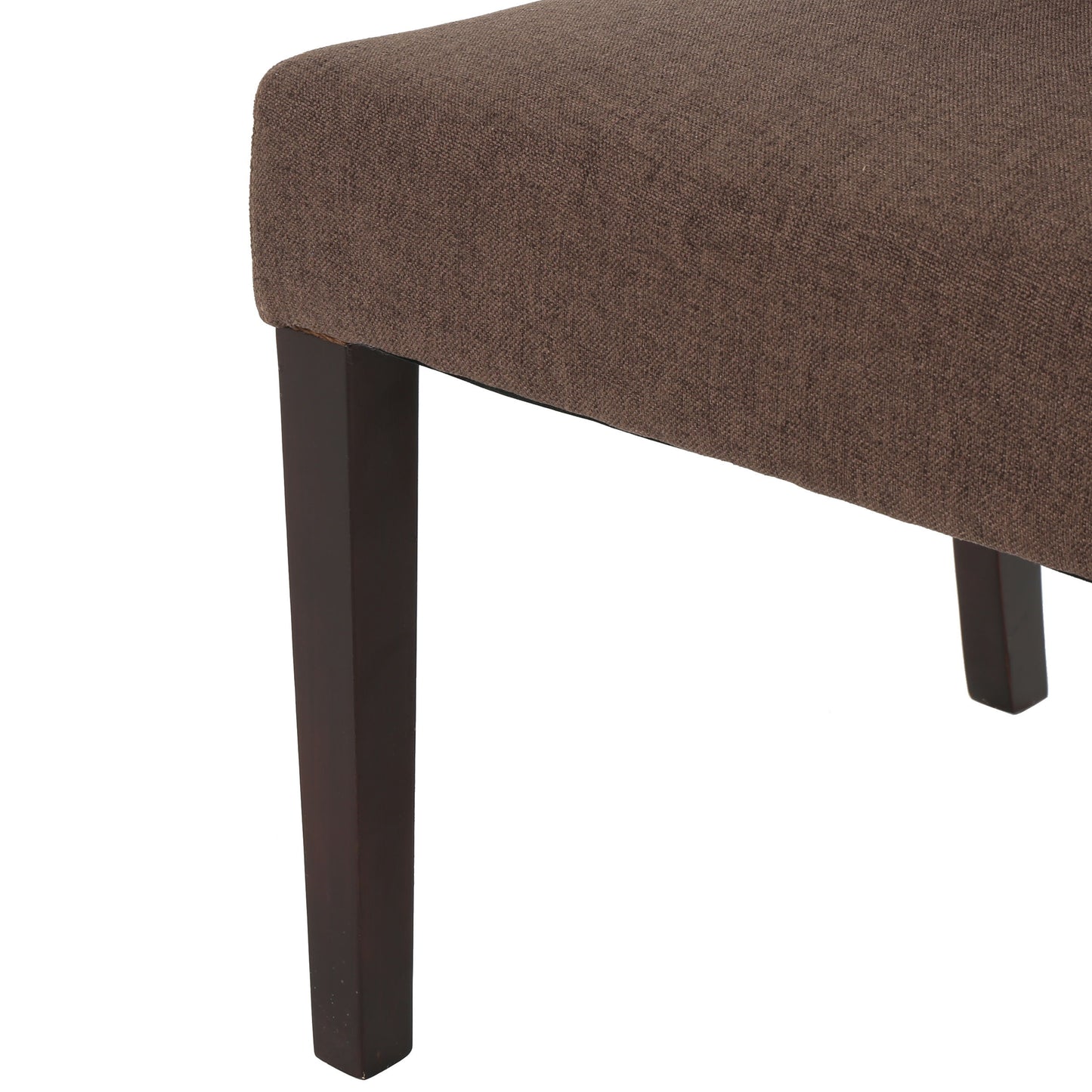 Elegant Tufted Dining Chair (Set of 2) With High Backrest - Dark Brown