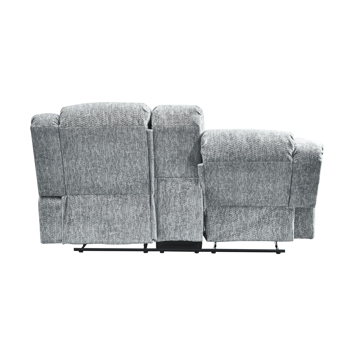 Stonic - Console Reclining Loveseat - Gray