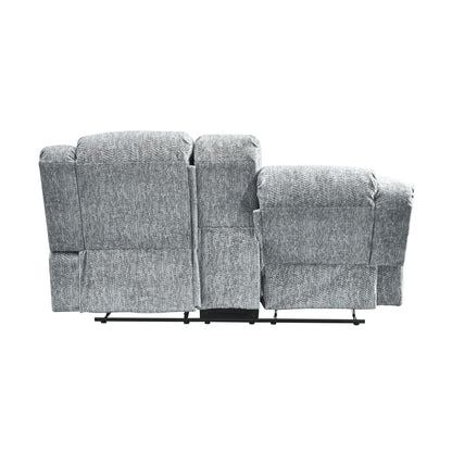 Stonic - Console Reclining Loveseat - Gray
