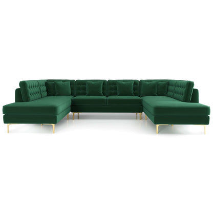 Brooke - U Shape Corner Sofa - Green