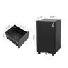 2 Drawer File Cabinet With Lock, Steel Mobile Filing Cabinet On Anti - Tilt Wheels, Rolling Locking Office Cabinets Under Desk For Legal / Letter Size - Black